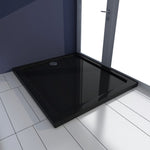 Rectangular ABS Shower Base Tray Black S