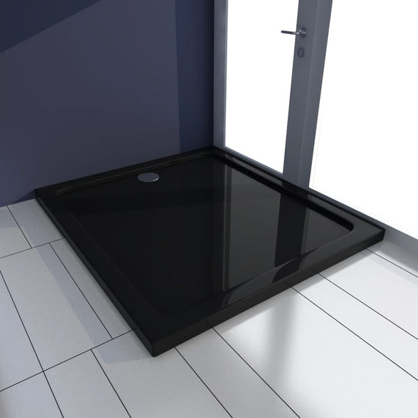  Rectangular ABS Shower Base Tray Black S