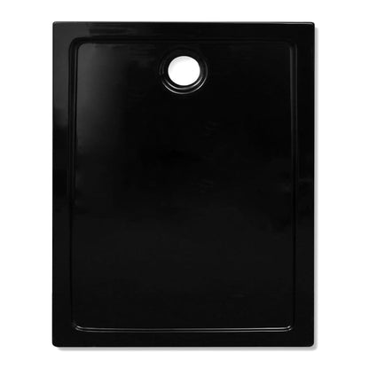 Rectangular ABS Shower Base Tray Black 80 x 100 cm