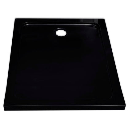 Rectangular ABS Shower Base Tray Black 80 x 100 cm
