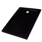 Rectangular ABS Shower Base Tray Black L