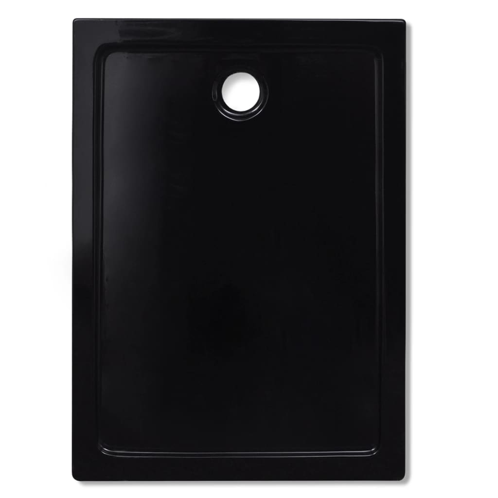 Rectangular ABS Shower Base Tray Black 80 x 110 cm