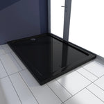 Rectangular ABS Shower Base Tray Black L