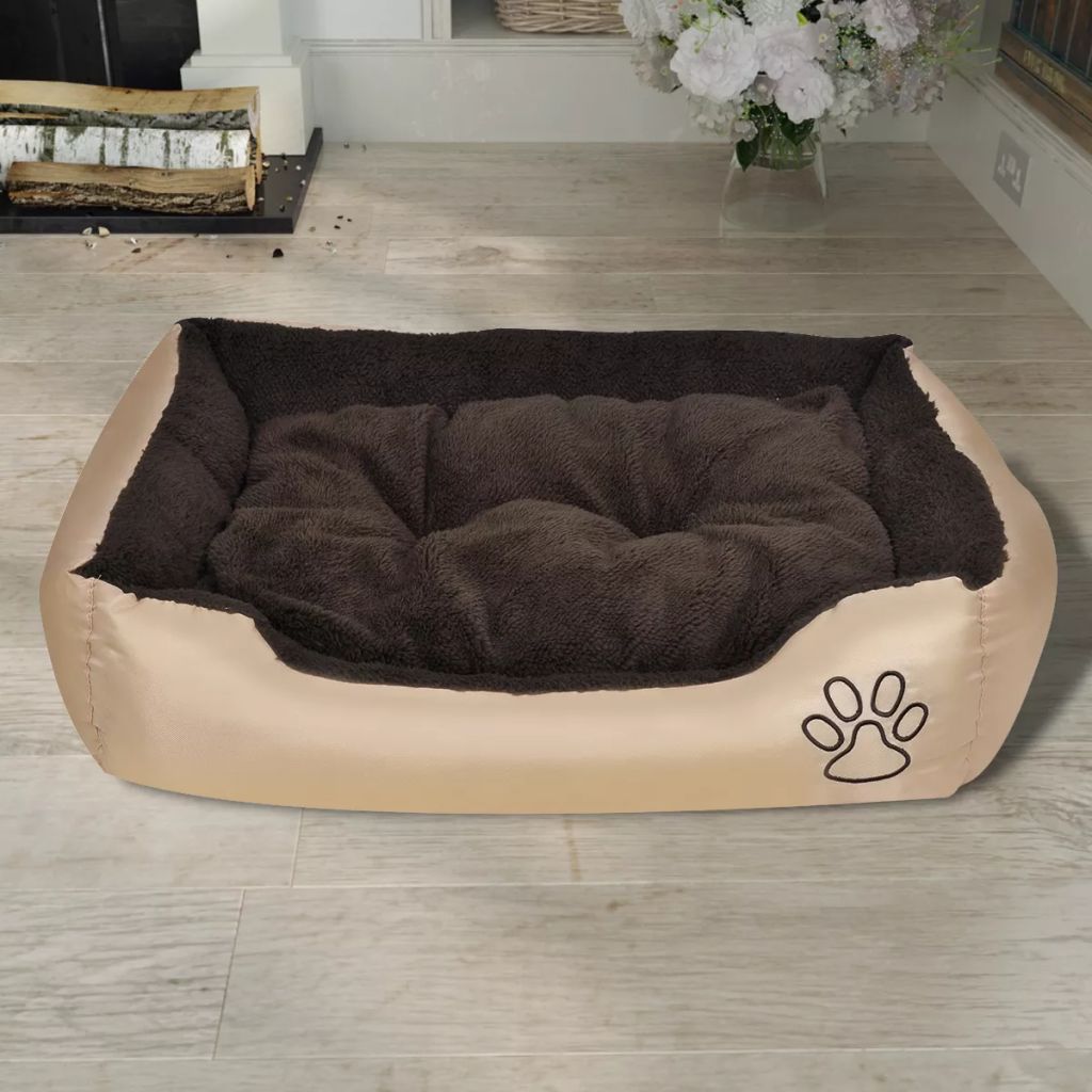 Warm Dog Bed with Padded Cushion S