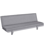 Sofa Bed Light Grey Polyester