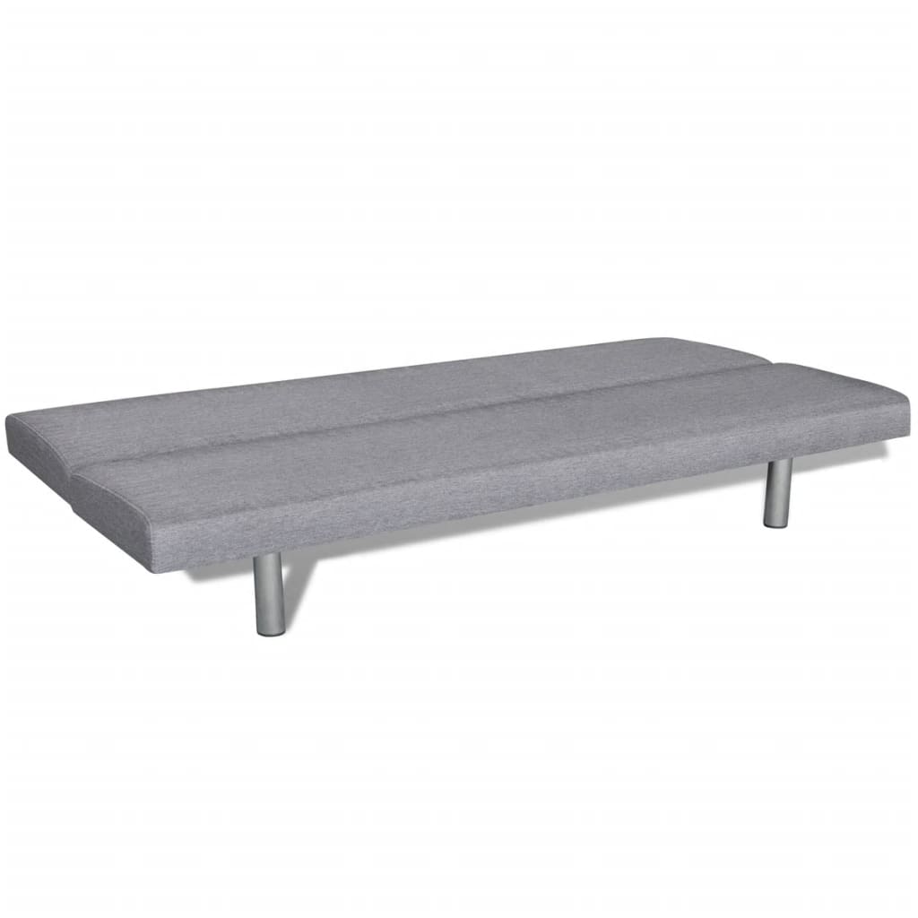 Sofa Bed Light Grey Polyester