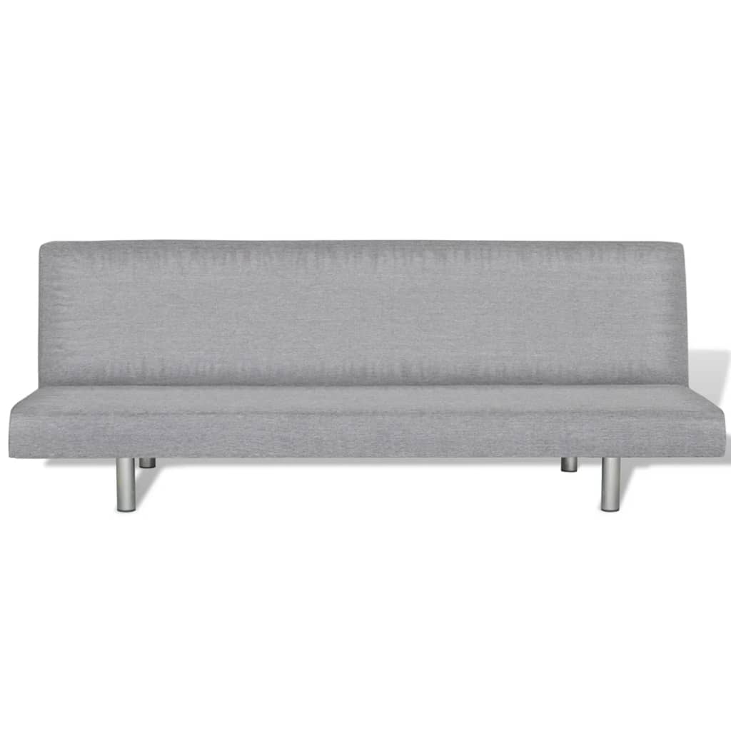 Sofa Bed Light Grey Polyester