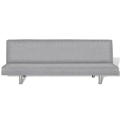 Sofa Bed Light Grey Polyester