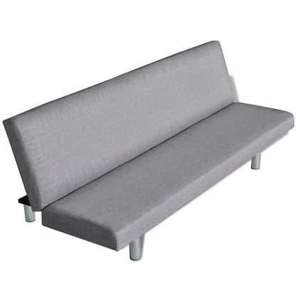 Sofa Bed Light Grey Polyester