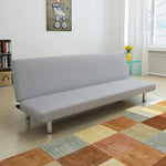 Sofa Bed Light Grey Polyester
