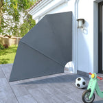 Collapsible Balcony Side Awning Grey