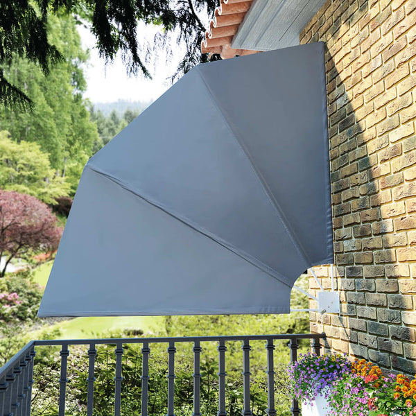  Collapsible Balcony Side Awning Grey
