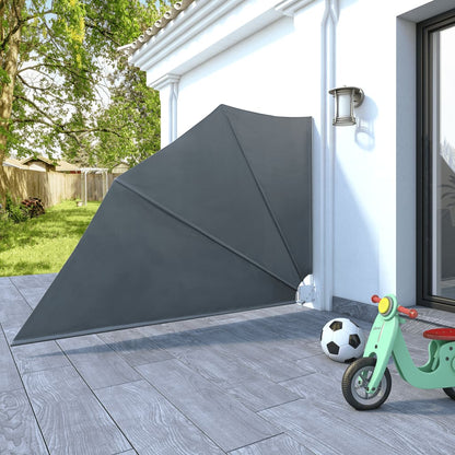 Collapsible Balcony Side Awning Grey 160x240 cm