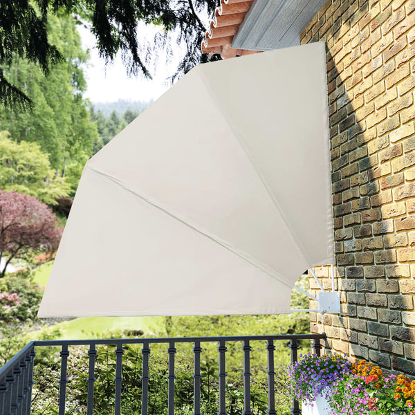  Collapsible Balcony Side Awning Cream