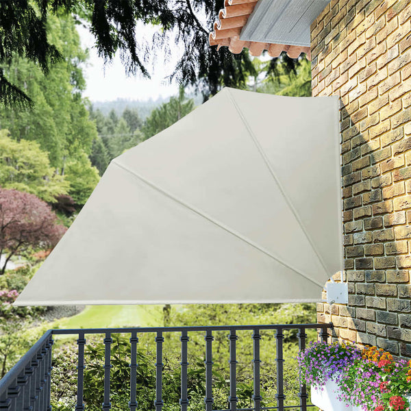  Collapsible Balcony Side Awning Cream
