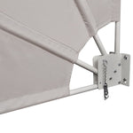 Collapsible Balcony Side Awning Cream 140x140 cm