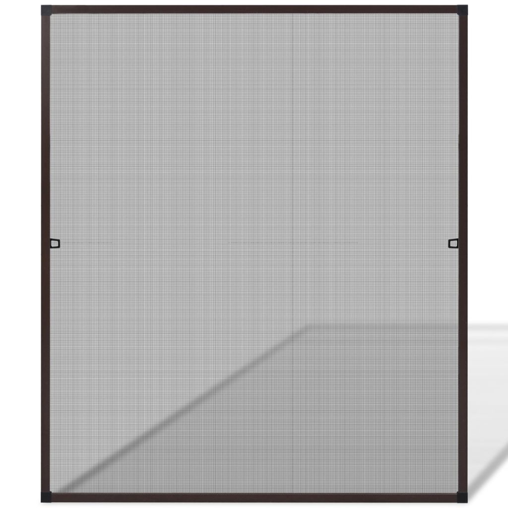 Brown Insect Screen for Windows 120 x 140 cm