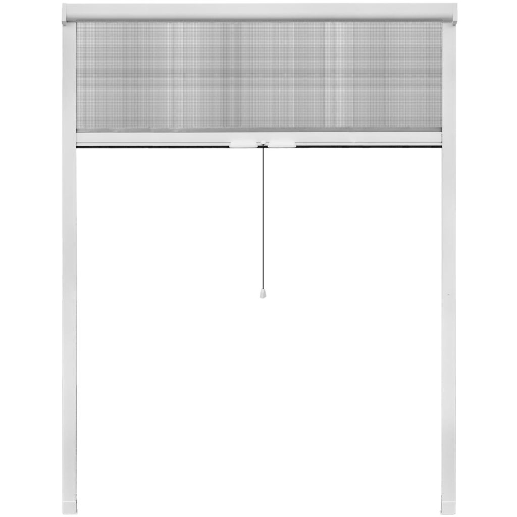 White Roll Down Insect Screen for Windows 140 x 170 cm