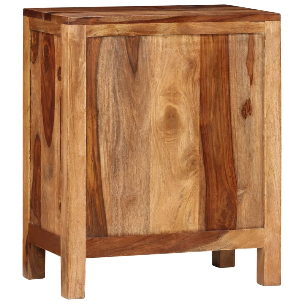 Nightstand with 2 Drawers Solid Sheesham Wood