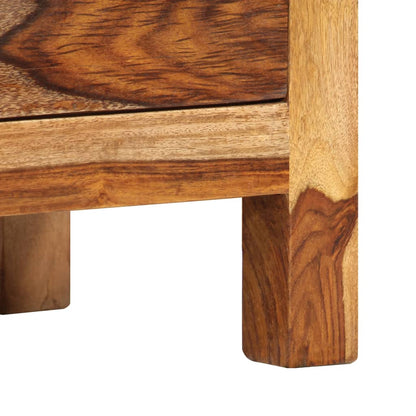 Nightstand with 2 Drawers Solid Sheesham Wood