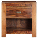 Nightstand with 1 Drawer Solid Sheesham Wood