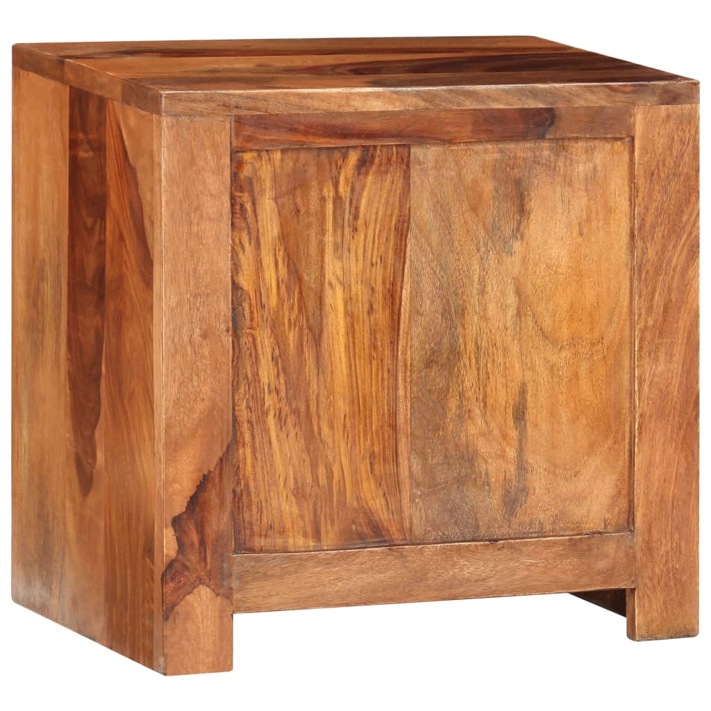 Nightstand With 1 Drawer Solid Sheesham Wood