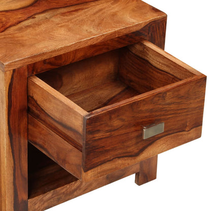 Nightstand With 1 Drawer Solid Sheesham Wood