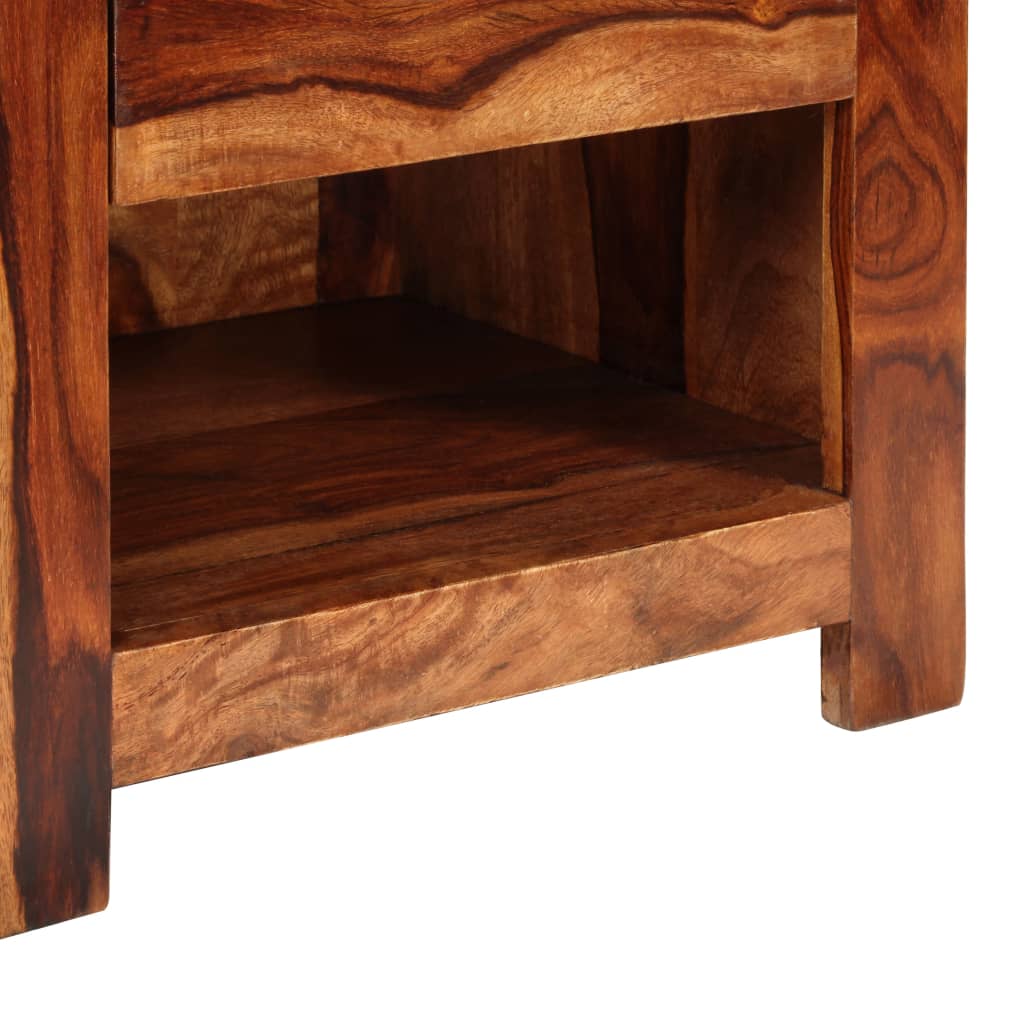 Nightstand With 1 Drawer Solid Sheesham Wood
