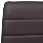 Dining Set Brown Slim Line Chair 6 pcs with 1 Glass Table