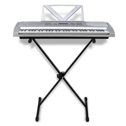 61-key Electric Keyboard with Music Stand + Adjustable Keyboard Stand