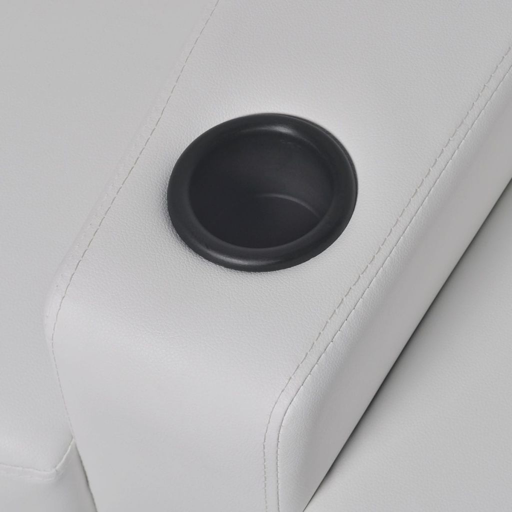 Recliner 3-seat Artificial Leather White