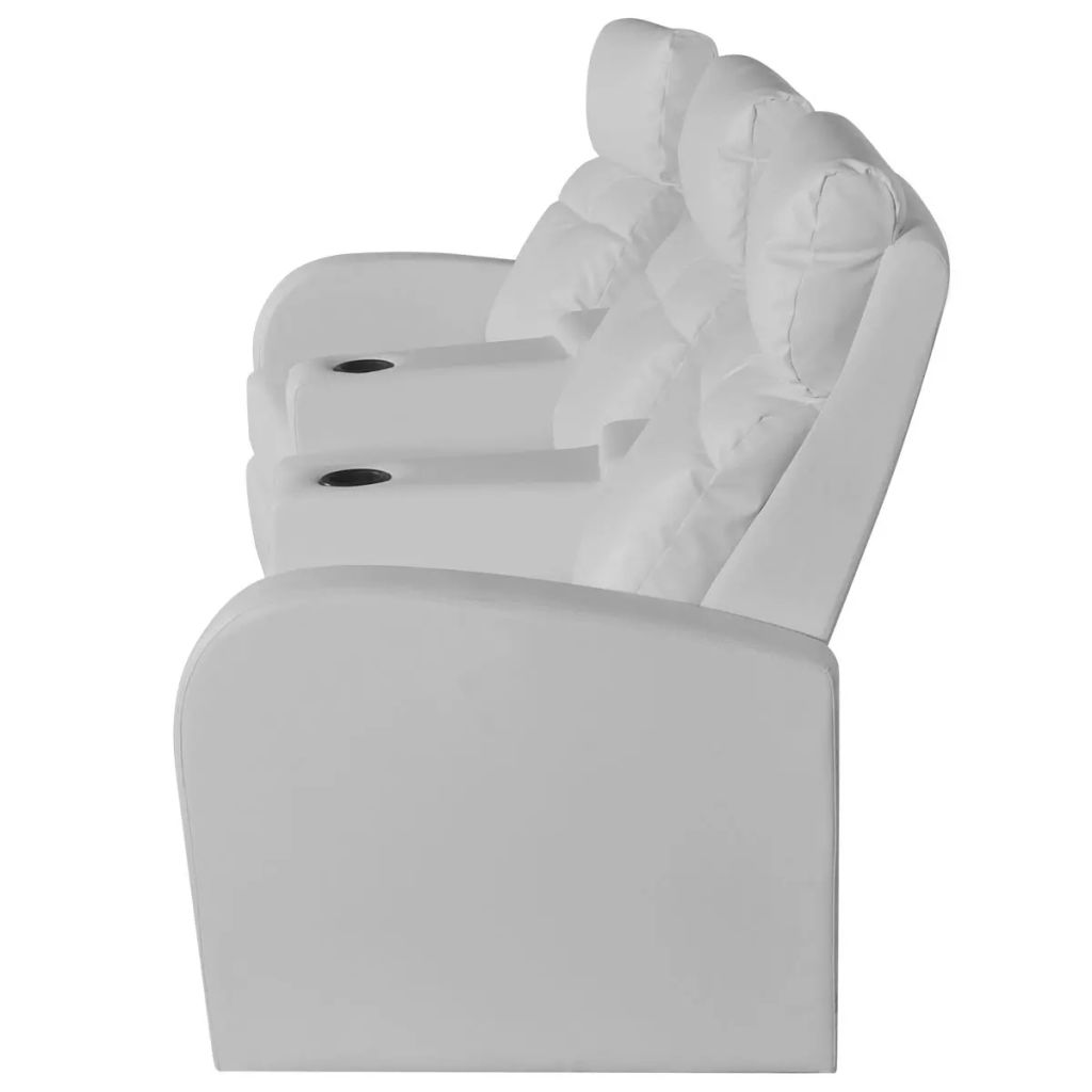 Recliner 3-seat Artificial Leather White