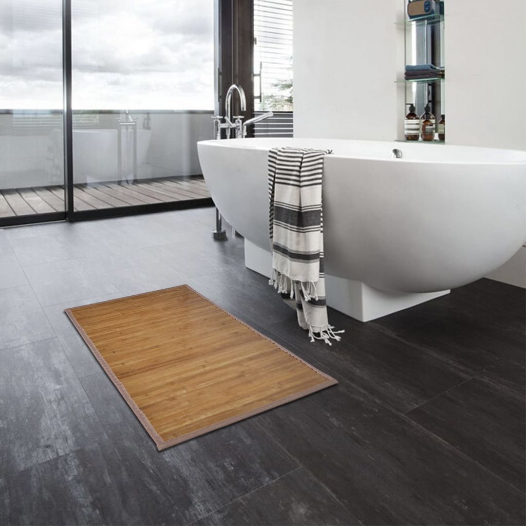Bamboo Bath Mat 60 x 90 cm Brown