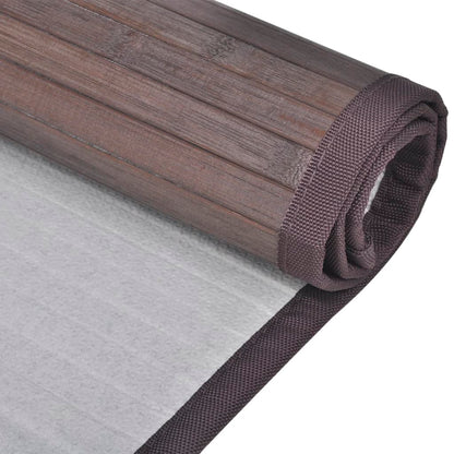 2 Bamboo Bath Mats 40 x 50 cm Dark Brown