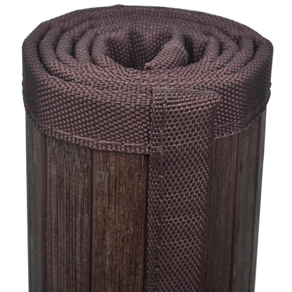2 Bamboo Bath Mats 40 x 50 cm Dark Brown