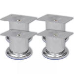 Round Sofa Legs 4 pcs Chrome 60 mm