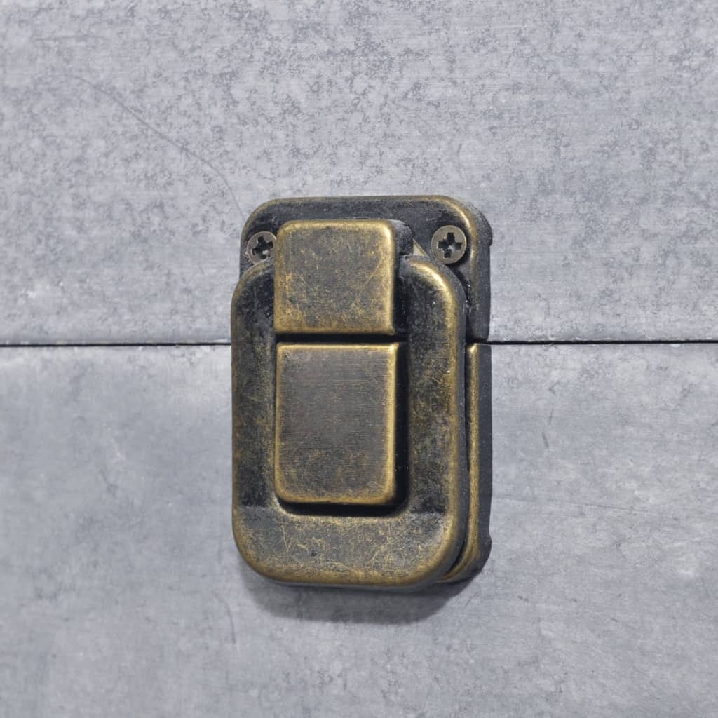 Storage Box Concrete 3 pcs Square Grey MDF