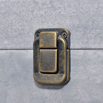 Storage Box Concrete 3 pcs Square Grey MDF