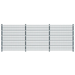 Fence Panel with Posts 6x2 m Anthracite Grey