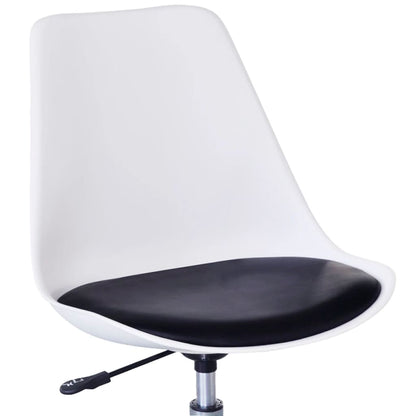 Swivel Dining Chairs 2 pcs White and Black Faux Leather