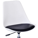 Swivel Dining Chairs 2 pcs White and Black Fau Leather