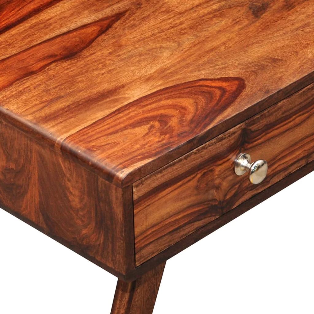 Solid Sheesham Wood Tv Cabinet Sideboard 2 Drawers Vintage 40 Cm