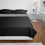 Double-sided Quilted Bedspread Black/Grey
