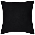 4 Cushion Covers Cotton Black
