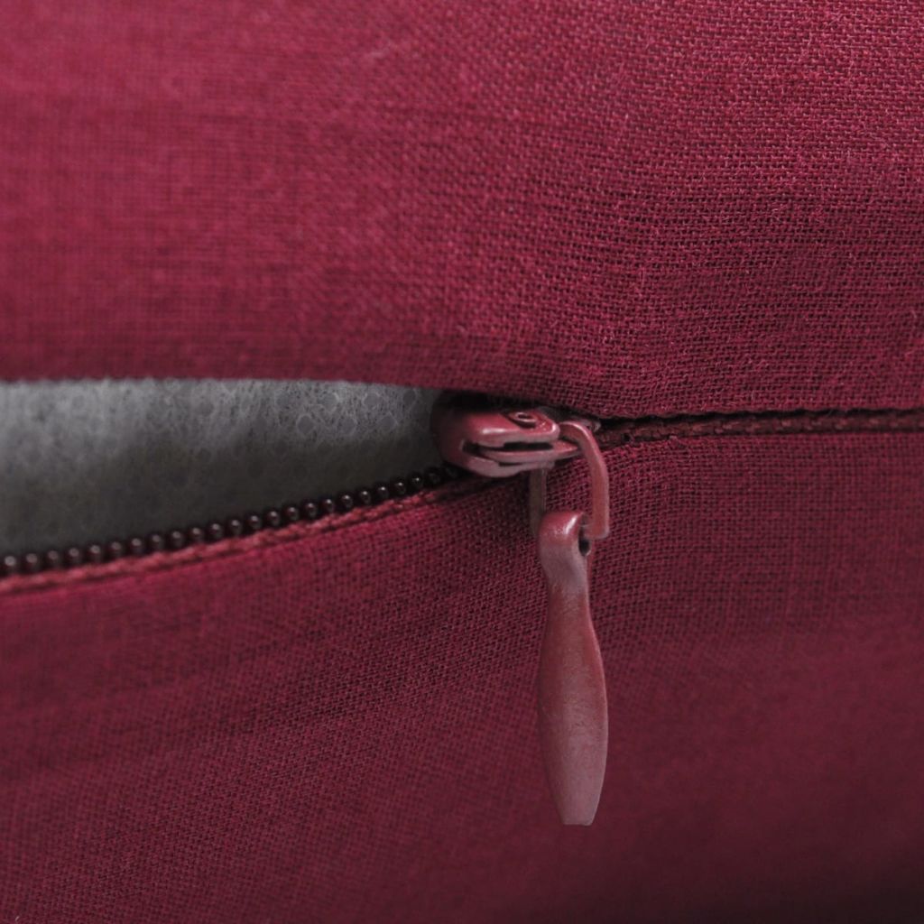4 Burgundy Cushion Covers Cotton 40 x 40 cm