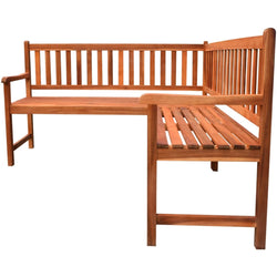 Garden Corner Bench 150 cm Solid Acacia Wood