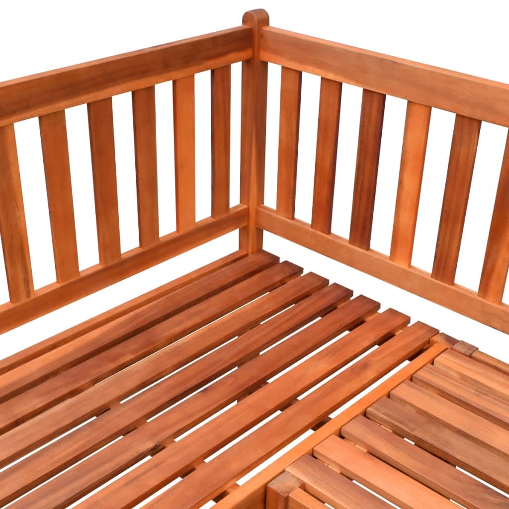 Garden Corner Bench 150 cm Solid Acacia Wood
