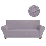 Stretch Couch Slipcover Grey Polyester Jersey