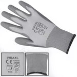 Work Gloves PU 24 Pairs White and Grey Size 9/L