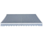 Folding Awning Manual-Operated 350 cm Blue and White